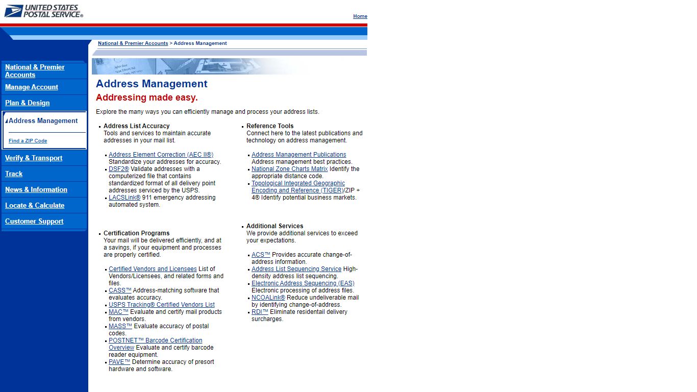 USPS - Address Management